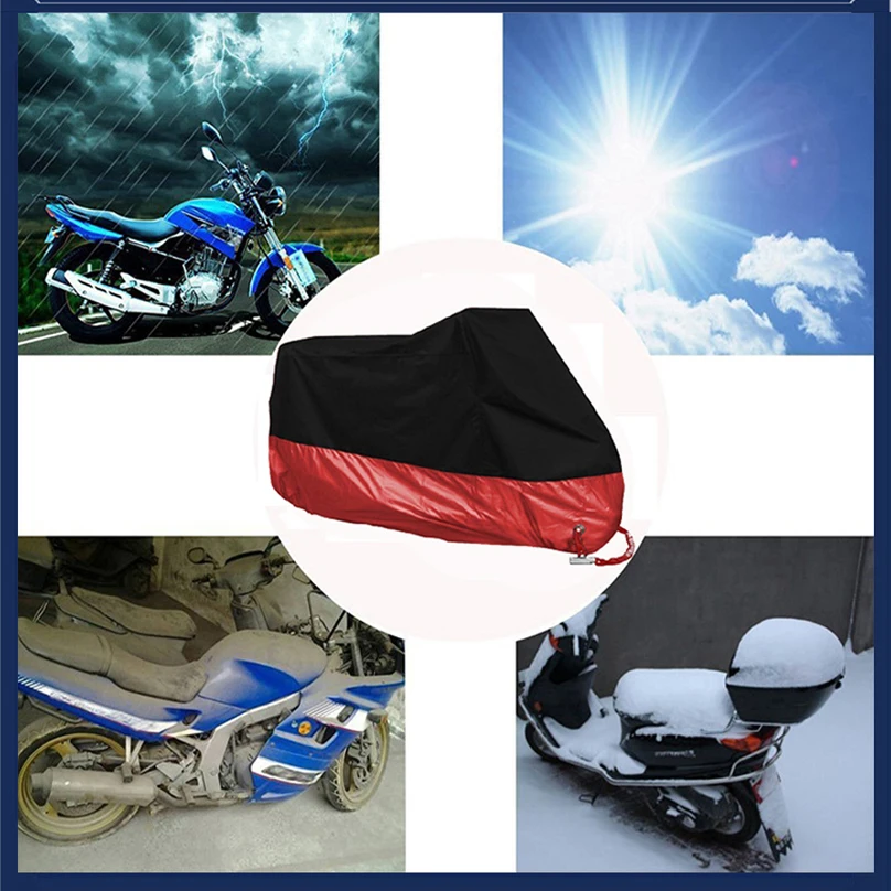 Funda impermeable para motocicleta, cubierta gruesa de 190T para exteriores, Anti UV, para interior, a prueba de polvo