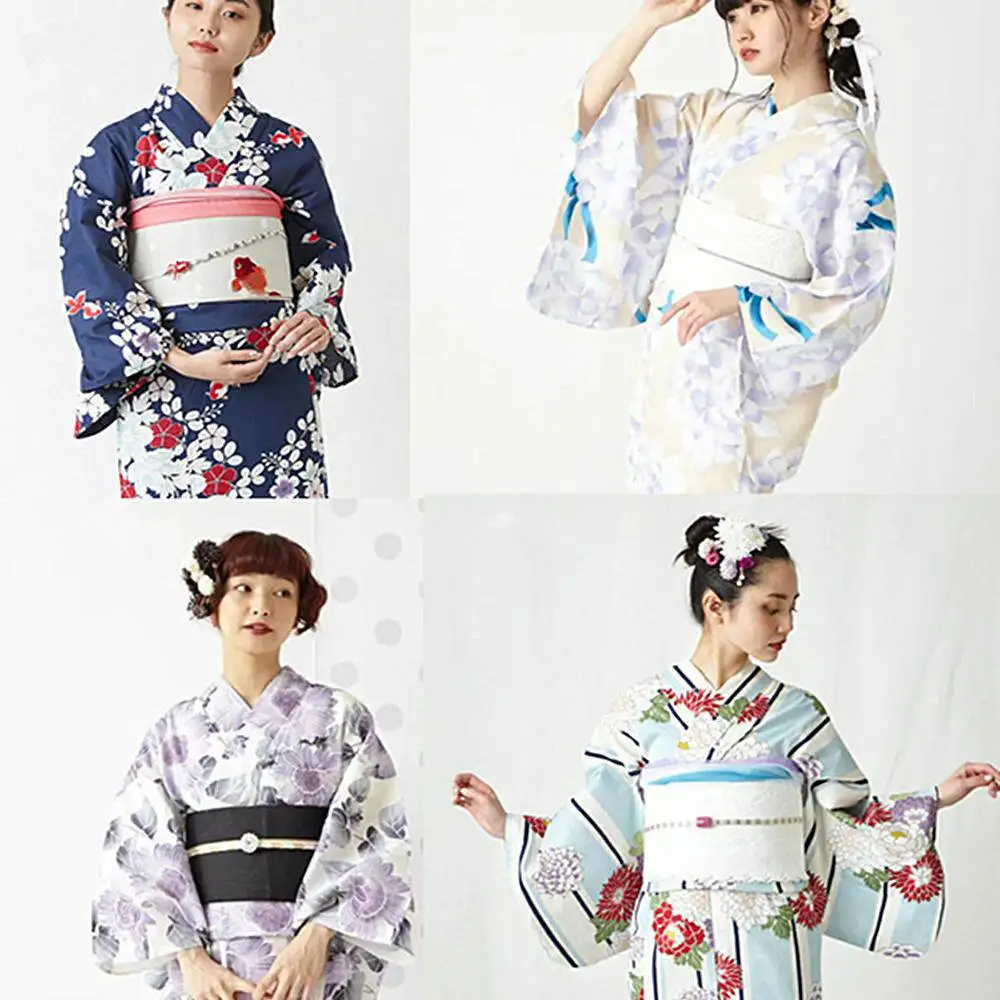 Traditional Kimono Style Women's Bathrobe Pure Cotton Fabric Multi-Style Travel Photography Clothing Ethnic Stage Costume