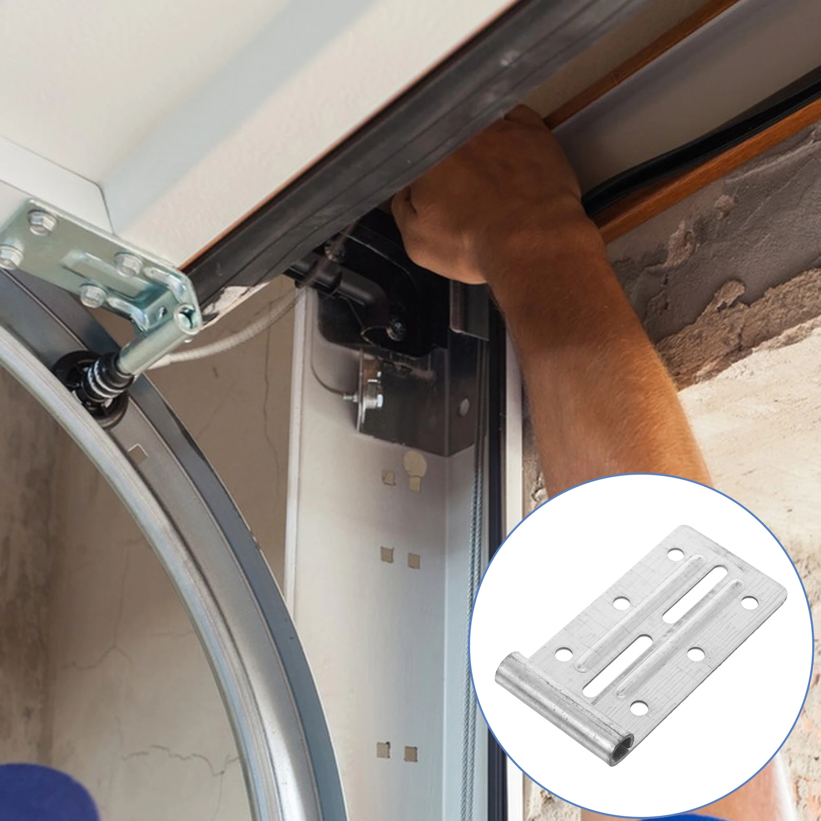 

Universal Top Bracket Iron Replacement Parts Fixtures Residential Doors Accessories Wide Compatibility Scroll for Commercial