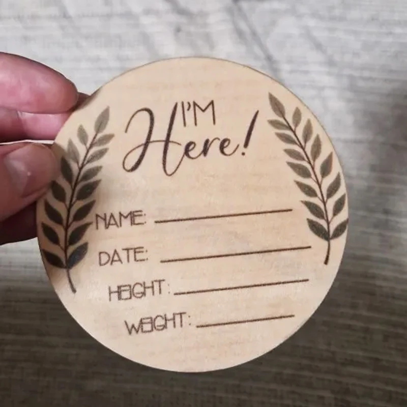 7 قطعة الدعائم التصوير الوليد خشبية معلم شهري بطاقة استحمام الطفل هدية للبنين بنات بطاقات إعلان نمو الحمل #4