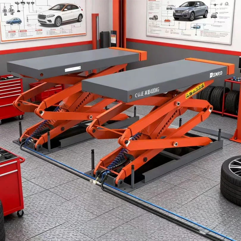 Stable Structure In-ground Small Scissor Car Lift Commercial-Grade Car Lifting Equipment