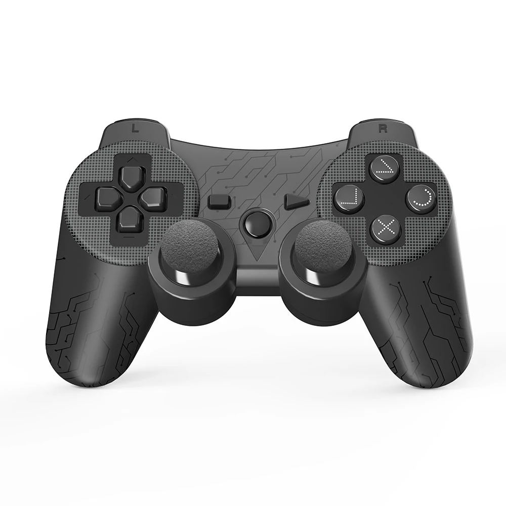 Manette sans fil pour contrôleur PS3, contrôleur de vibration pour touristes intégrés, manette de jeu compatible avec le contrôleur PS3, câble de chargeur (noir)