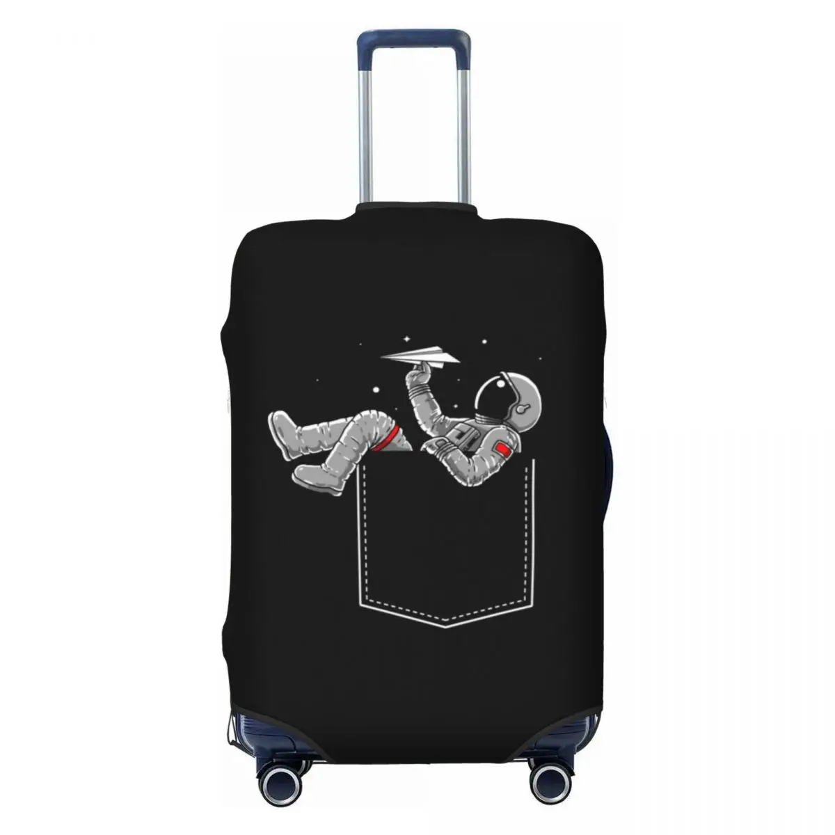 

Модный милый карманный астронавт на заказ, чехол для багажа, моющиеся чехлы для дорожных чемоданов