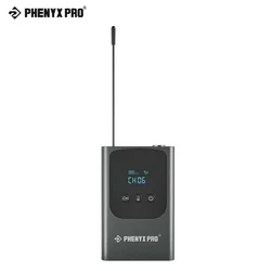 Phenyx Pro Portable Bodypack Transmitter, 900 MHz UHF Bodypack with 3-Pin XLR and 15 Selectable Frequencies, Compatible with PDP