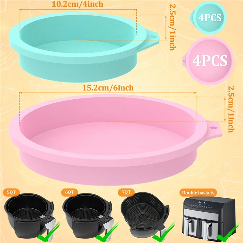 실리콘 계란 보일러 몰드 컵 온도 방지 계란 밀렵 컵 시안 & 핑크 1 세트