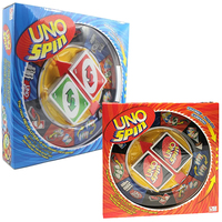 Mattel UNO Games SPIN Card Board Game Family Party Funny Entertainment Poker Playing Cards Toys for Children Birthday Gifts