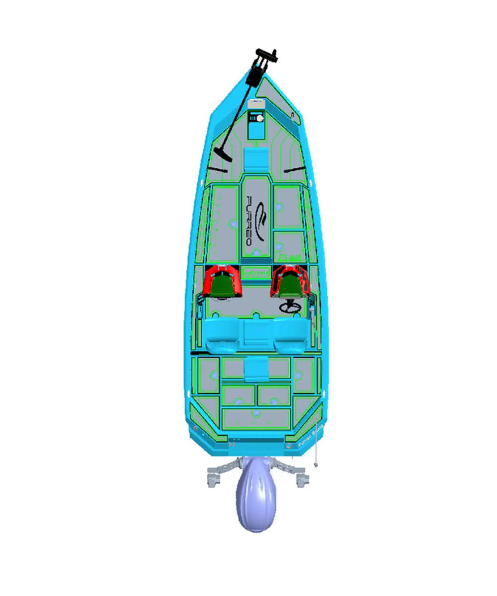 New Durable Aluminum Fishing Boat with Stable Hull Design Furreo FS640 6.4m Length CE Grade D