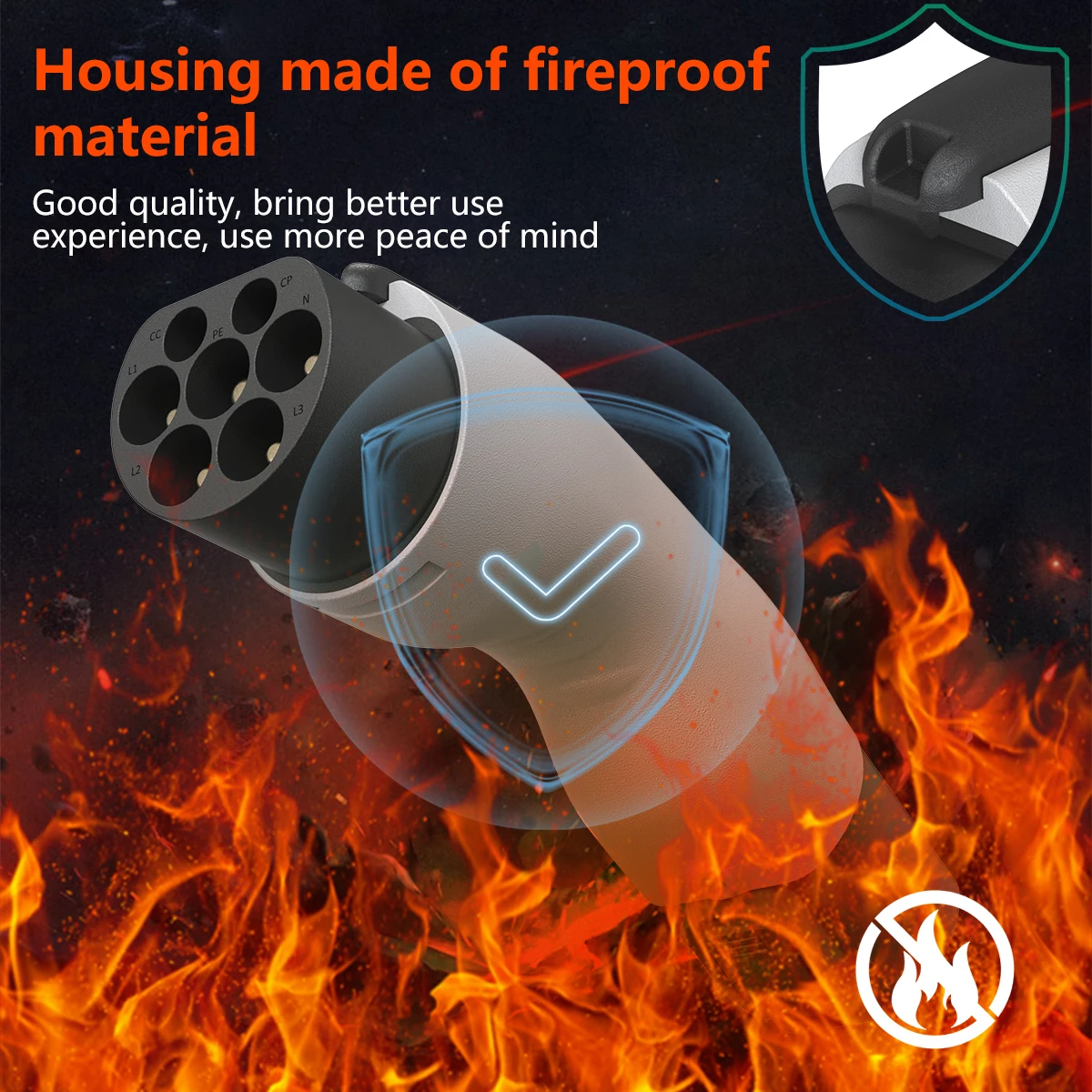 Adaptor EV 32A untuk Tesla ke GBT EVSE, Adaptor Pengisi Daya Kendaraan Listrik 250V, Konektor Pengisian Anti Maling untuk BYD