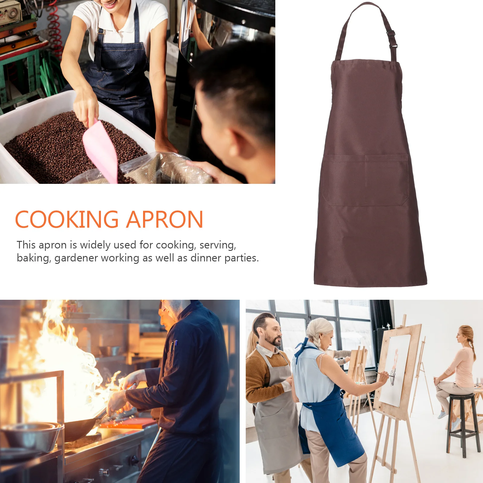 

2pcs Waterproof Apron Heavy Duty Oil-Proof Cooking Baking Grilling Gardening Workwear Kitchen Accessories For Men Women