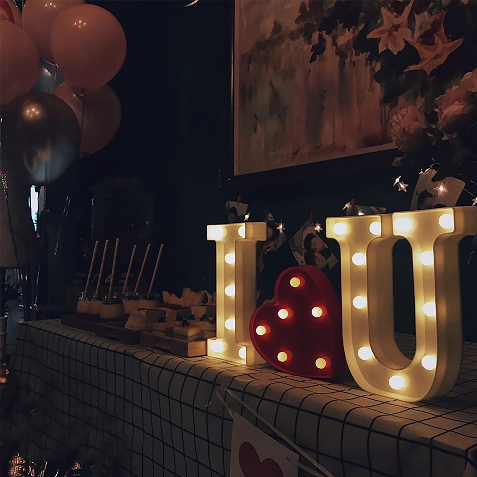 Segni di lampadina impermeabili personalizzati di fabbrica lettere grandi lettere tendone matrimonio buon natale