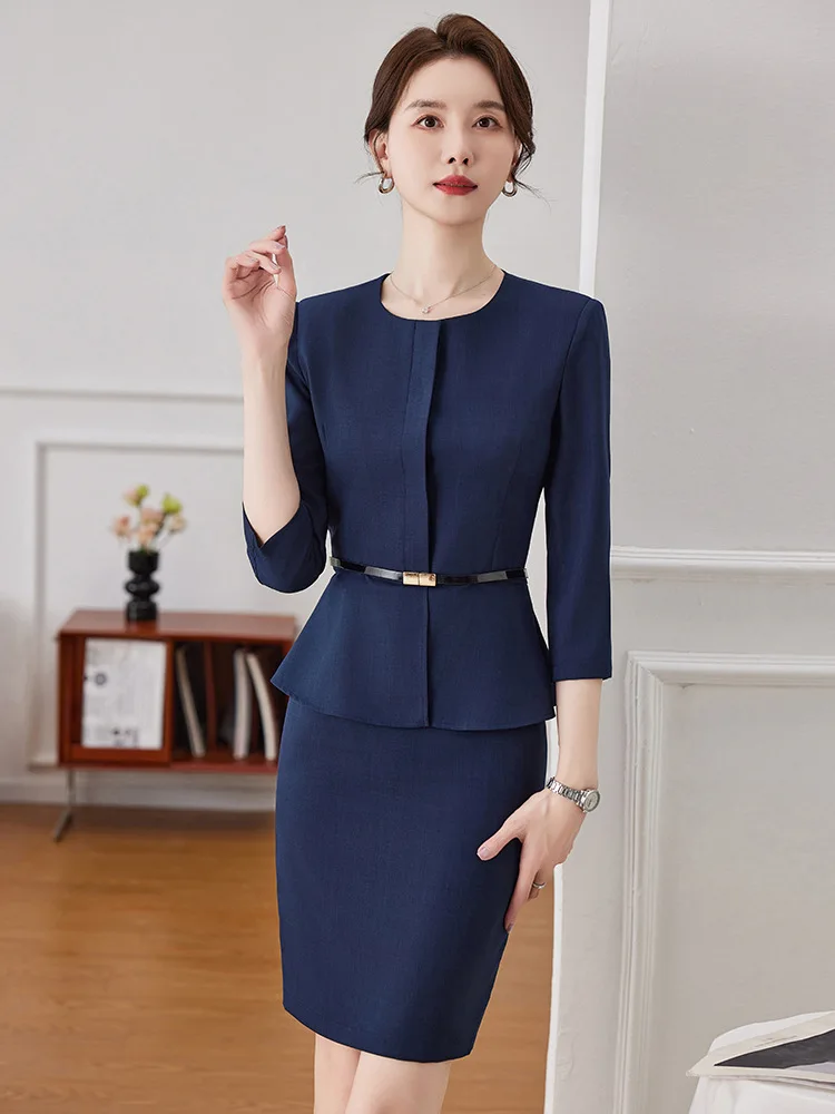 

Business Suit Women's Spring Summer Slim-Fit Temperament Hotel Front Desk Reception Tooling Beauty Salon Jewelry Shop Workwear S