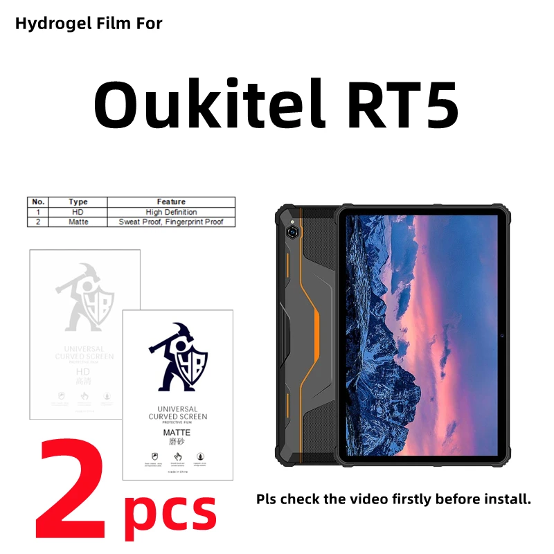 

2pcs HD Hydrogel Film For Oukitel RT5 Matte Screen Protector For Oukitel RT5 Clear/Frosted Protective Film