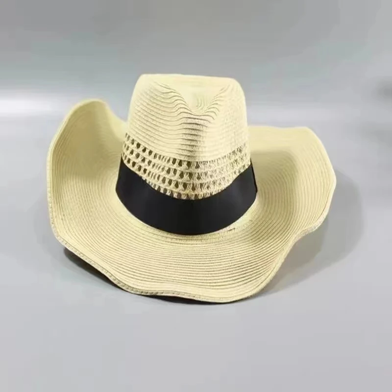 Men Big Size Straw Hat Dad Summer Sun Cap Male Foldable Fedora 58CM 60CM 62CM