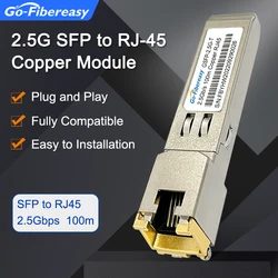 2.5Gb SFP to RJ45 Transceiver Module 100m 2.5Gbase-TX RJ45 Copper Module For Cisco,Mikrotik,TP-Link,Netgear,Zte..Ethernet Switch