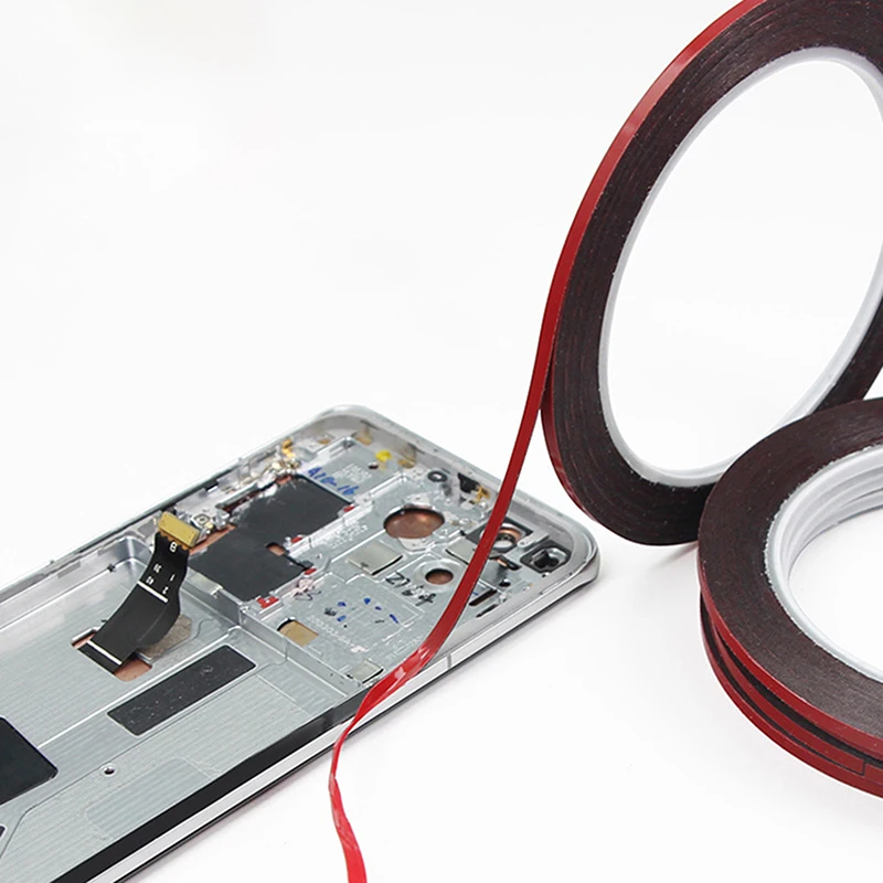 Fita dupla face de 10m, 2/3/5/10mm, adesivo de espuma autoadesivo para reparo de celular e tela sensível ao toque, painel lcd, correção de celular