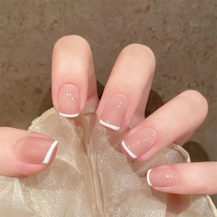 Faux Ongles Courts et Sans Couture en Forme de Cercueil, 24 Pièces, N64.Art, N64.Art, Coeur Rouge, à Pression, pour Fille