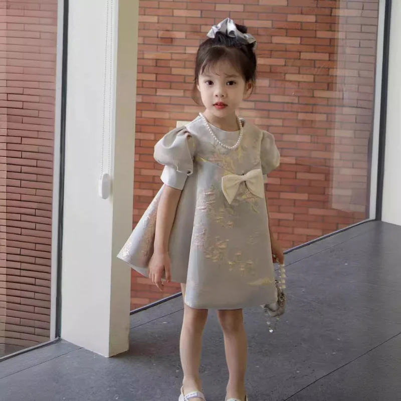 Baby Girl First Birthday Dress Toddler Autumn Dress Fashionable Elegant Princess Dress Girl High-end Temperament Spring Clothes