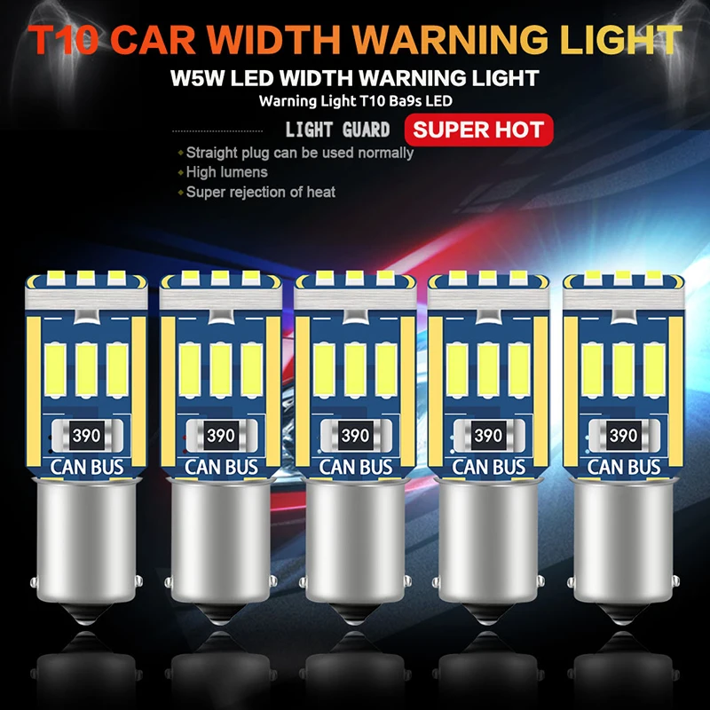 

4/8PCS BA9S T4W Canbus LED License Plate Light Bulbs 12V 6000K White Clearance Lights Indoor Lights Luggage Compartment Lights