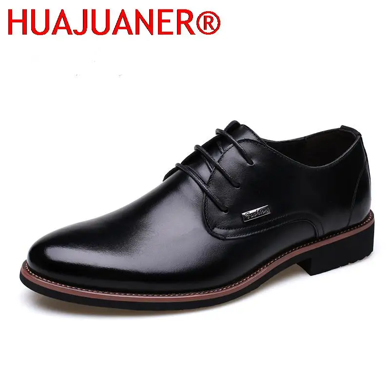 2023 Shoes Men Leather High Quality Men Casual Natural Genuine Leather Oxford Elegant Lace-up Solid Adulto Shoes Evening Dresses