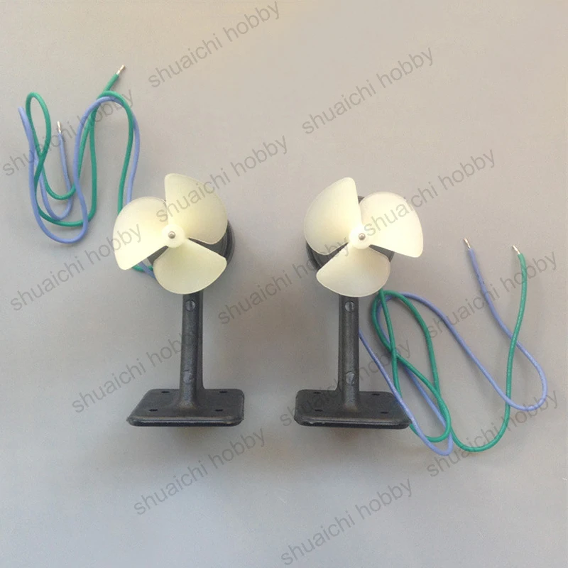 DC 7V-12V 3A 80W Underwater Thruster Waterproof Brushed Motor 3-blade Propeller 12000 RPM No-load Speed for RC Bait Boat Parts