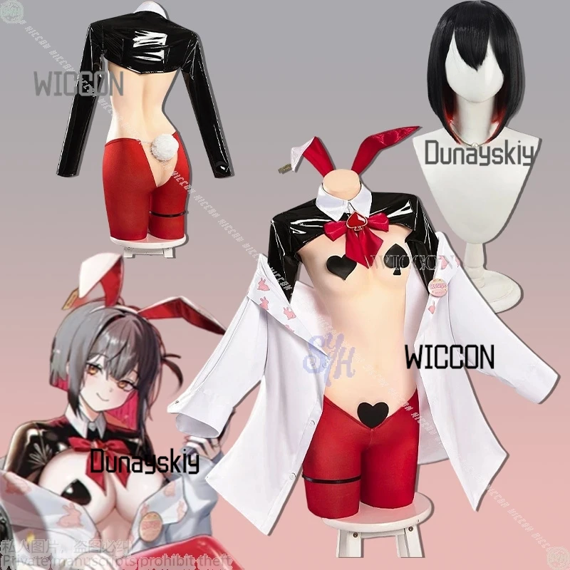 

Willow Cos Store Rabbit Rouge Косплей Костюм Сексуальный кролик Девушки с высоким разрезом Нижнее белье Сердце Хэллоуин