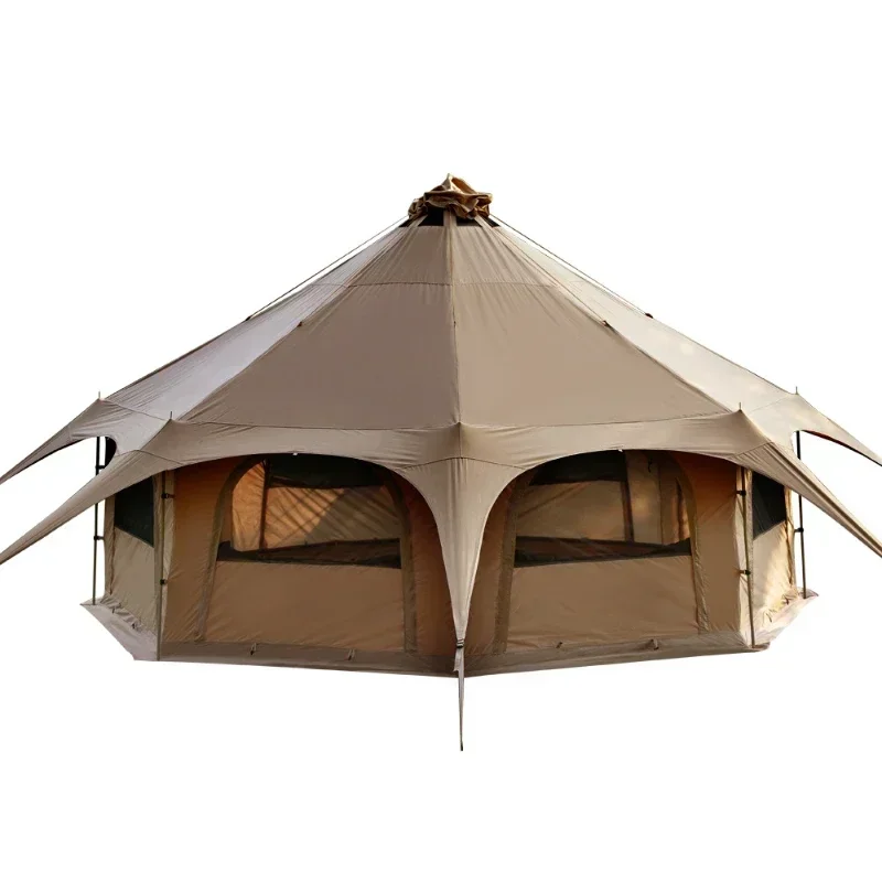 

Luxury canvas waterproof yurt tent wedding reception home 8 people overnight hunting festival circus large other luxury