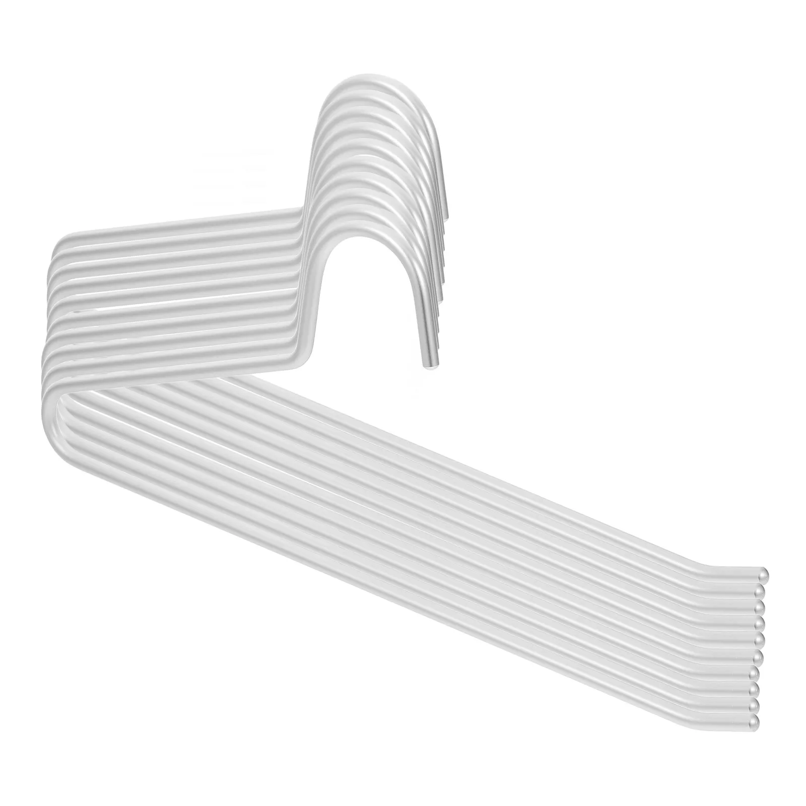 

10 Pcs Aluminum Alloy Trouser Stand Pants Hangers Non Slip Jean for Closet Space Saving Jeans