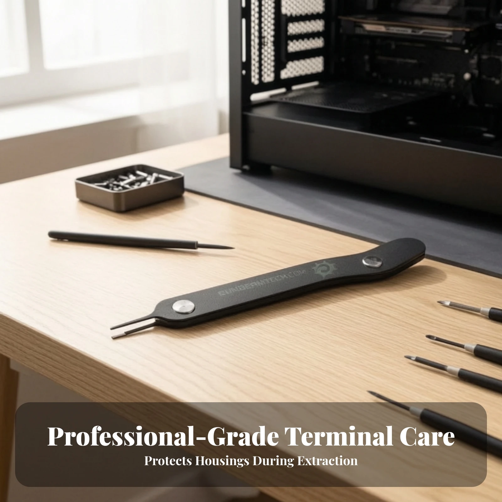Connector Pin Extraction Tool Slim Terminal Removal Tool Hand-Held Lightweight for DIYers, Computer Cable Work