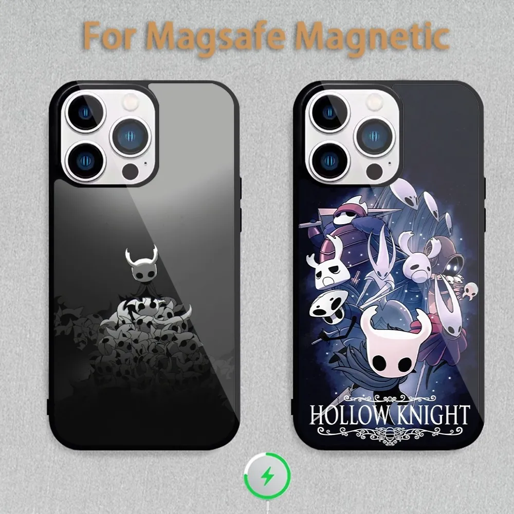 Game H-Hollow K-Knight Phone Case For Magnetic Inductive Charging iPhone 11 12 13 14 15 Max Pro Mini Plus Shell