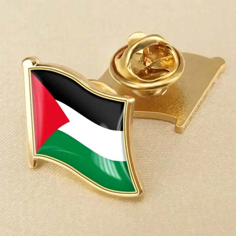 3Pcs YILUOCD Palestine Flag Metal Enamel Pin National Country Flag Brooch Personality Lapel Badge Patriotic Souvenir Accessories Suit Jacket Jewelry Gift - view 3