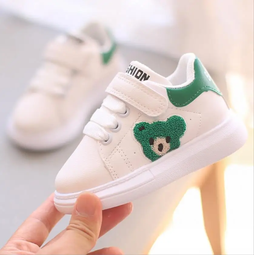 Spring Autumn Baby Shoe Designer Embroidery Breathable Soft Bottom Sport Flat Shoes Toddler Girls Panda Sneakers First Walkers