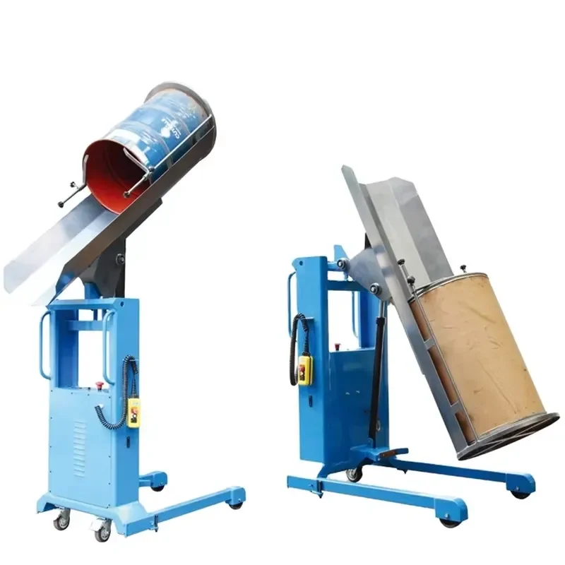 Reddot Special Design Drum Handling Equipment Portable Oil Drum Dumper Electric Drum Stacker Lifter
