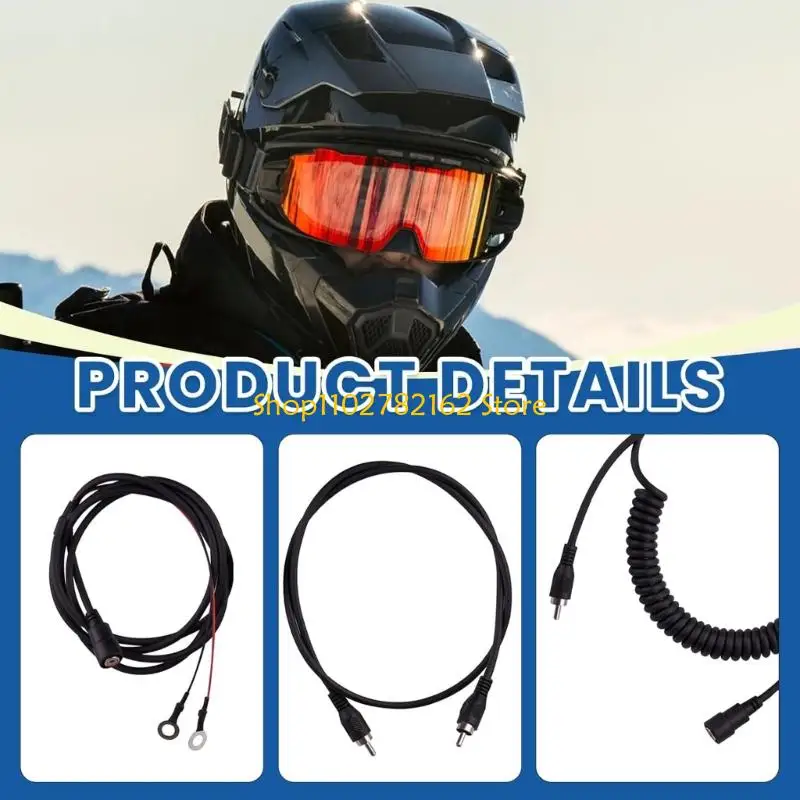 547B Plastic Heated Face Cable Wire Harness For Snowmobile Motorbike Helmets