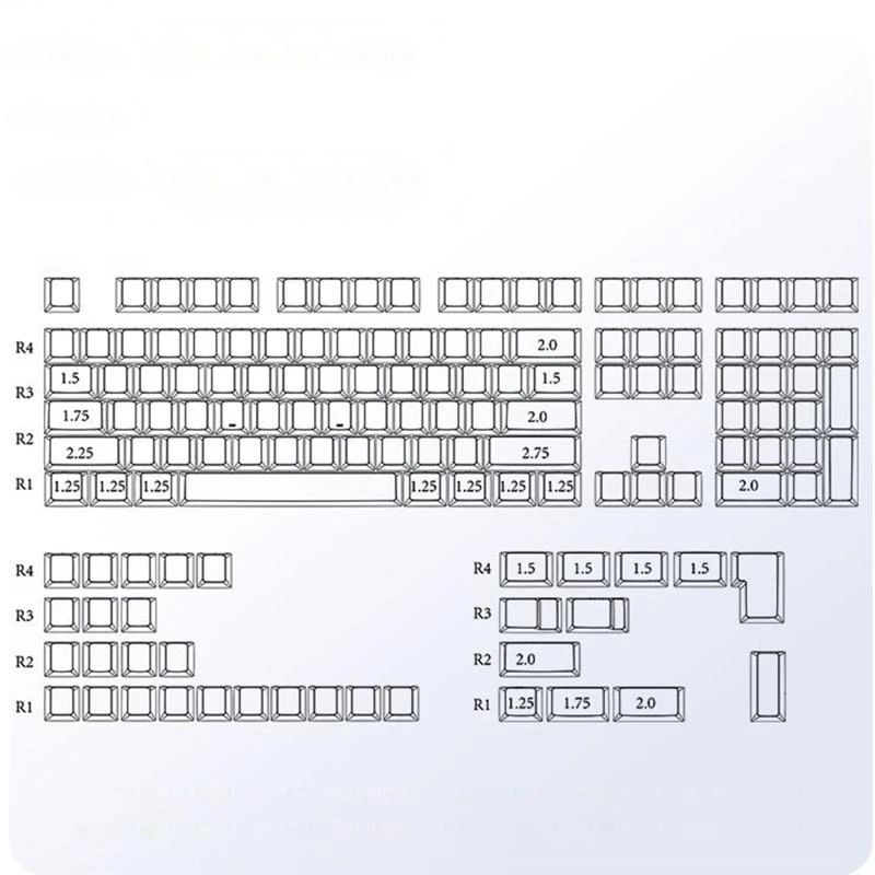 62KA 130 Schlüsselkaps PBT Cherry Switch KeyCap für 61/64/68/87/96/104/108 Layout DIY