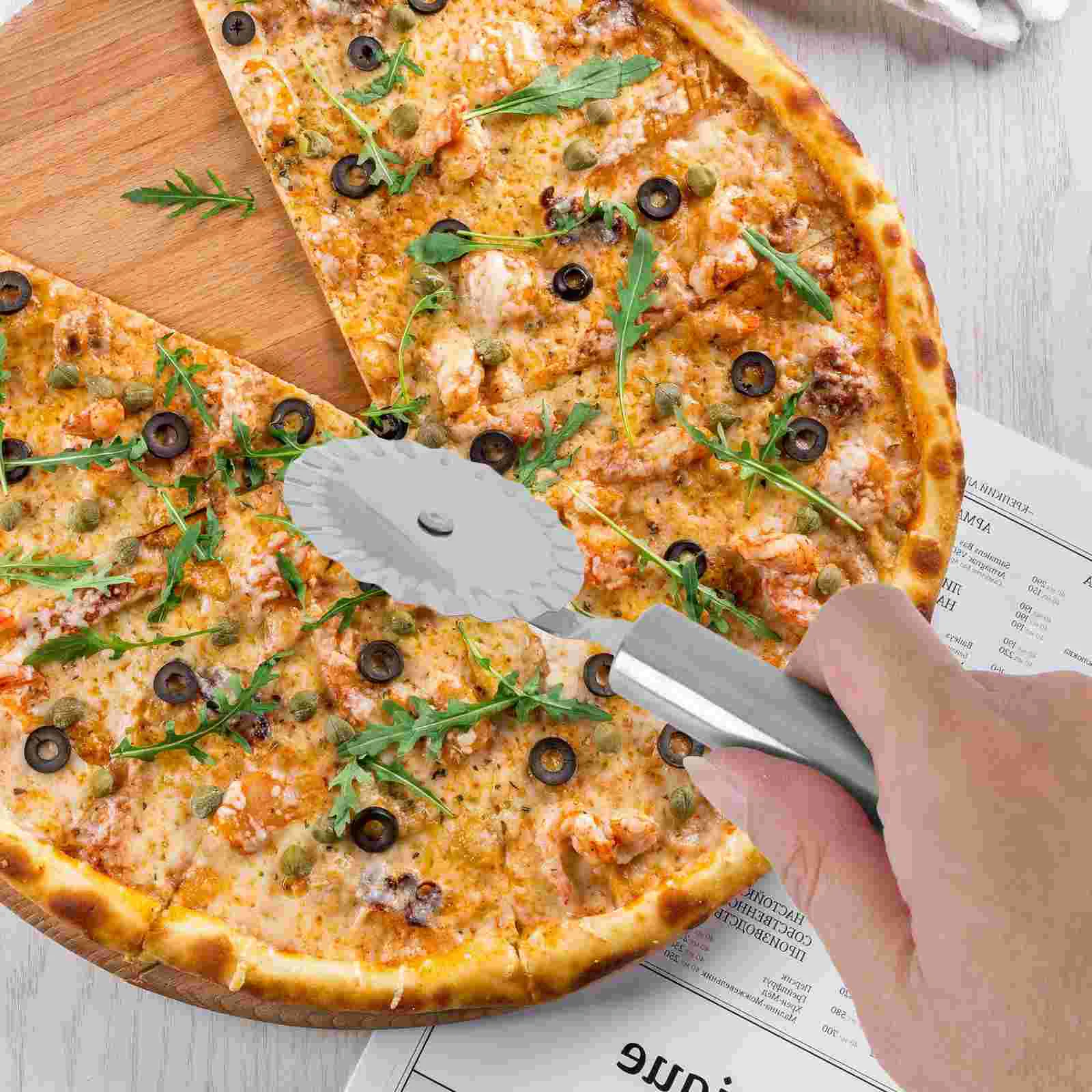 Food Slice Tool Messerrad Edelstahlräder Gebäck Ravioli Silber Pizza