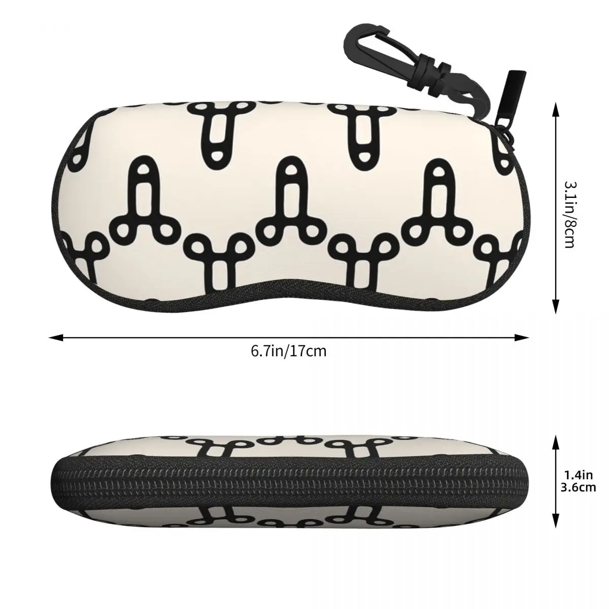 Penis Icon Pattern Light Shell Glasses Case Protective Sunglasses Box Women Men Soft Eyeglass Bag Pouch