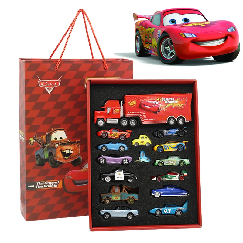 

8/13/15 шт., подарочная коробка Disney Pixar Cars, металлическая литая под давлением модель автомобиля Lightning McQueen, игрушка T.J. Jackson, грузовик для мальчиков, игрушки на день рождения