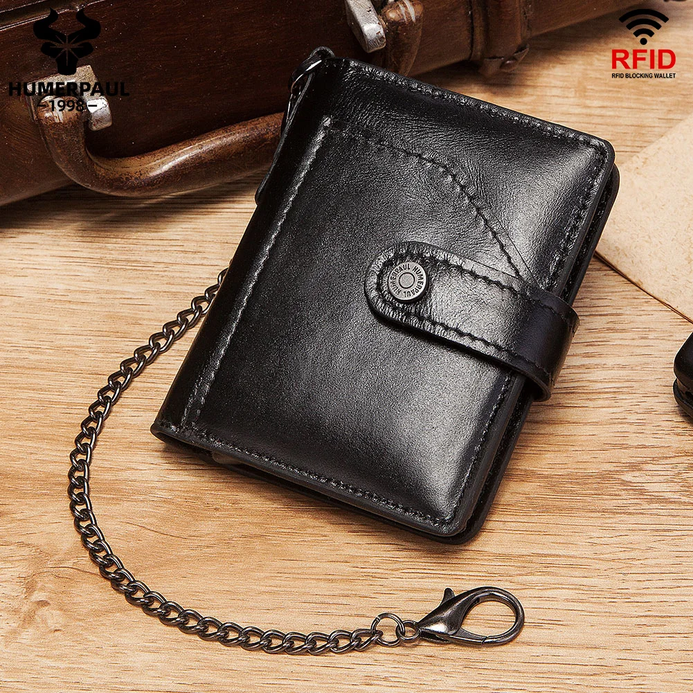 Smart Pop Up Card Wallet for Men RFID Genuine Leather Card Case Slim Women Male Zip Coin Purse with Notes Compartment