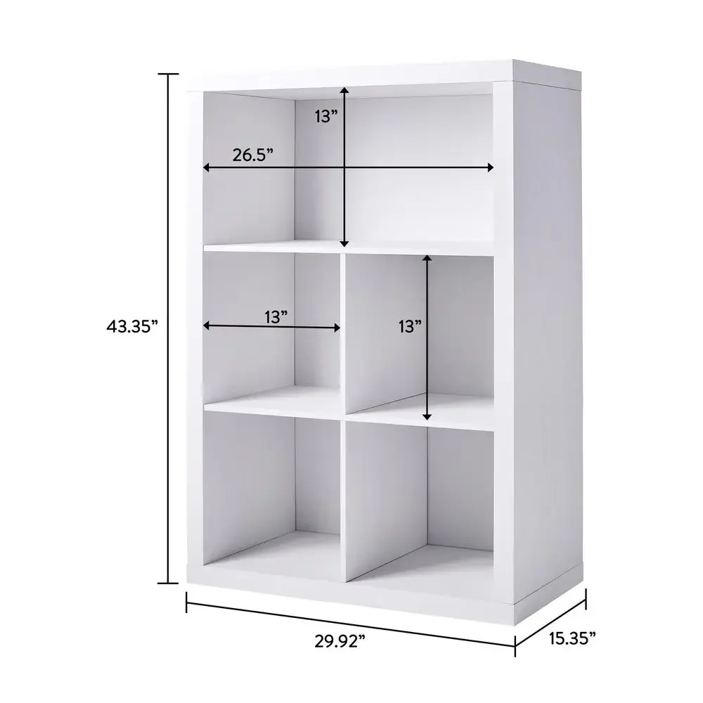 4-Cube Organizer with Display Shelf White Texture Finish Furniture Storage Solution Versatile Vertical Horizontal Unit Display image 5
