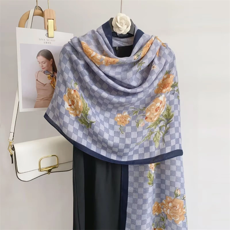 New WinterWarm Cotton Linen Scarf Long Travel Sun Protection Korean Style Versatile Silk Scarf Shoulder Covering Manteau Shawl