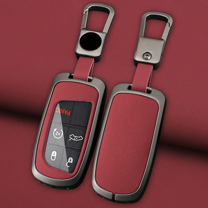 

Zinc Alloy Car Remote Key Case Protect Cover For Fiat Freemont Toro 500L 500X 2016 2017 2018 Dodge Jeep Chrysler Auto Accessorie