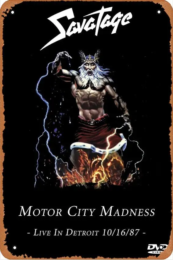 Savatage: [1987] Live in Detroit Movie Poster Home Wall Art Decoration Retro Metal Tin Sign 8x12 inch