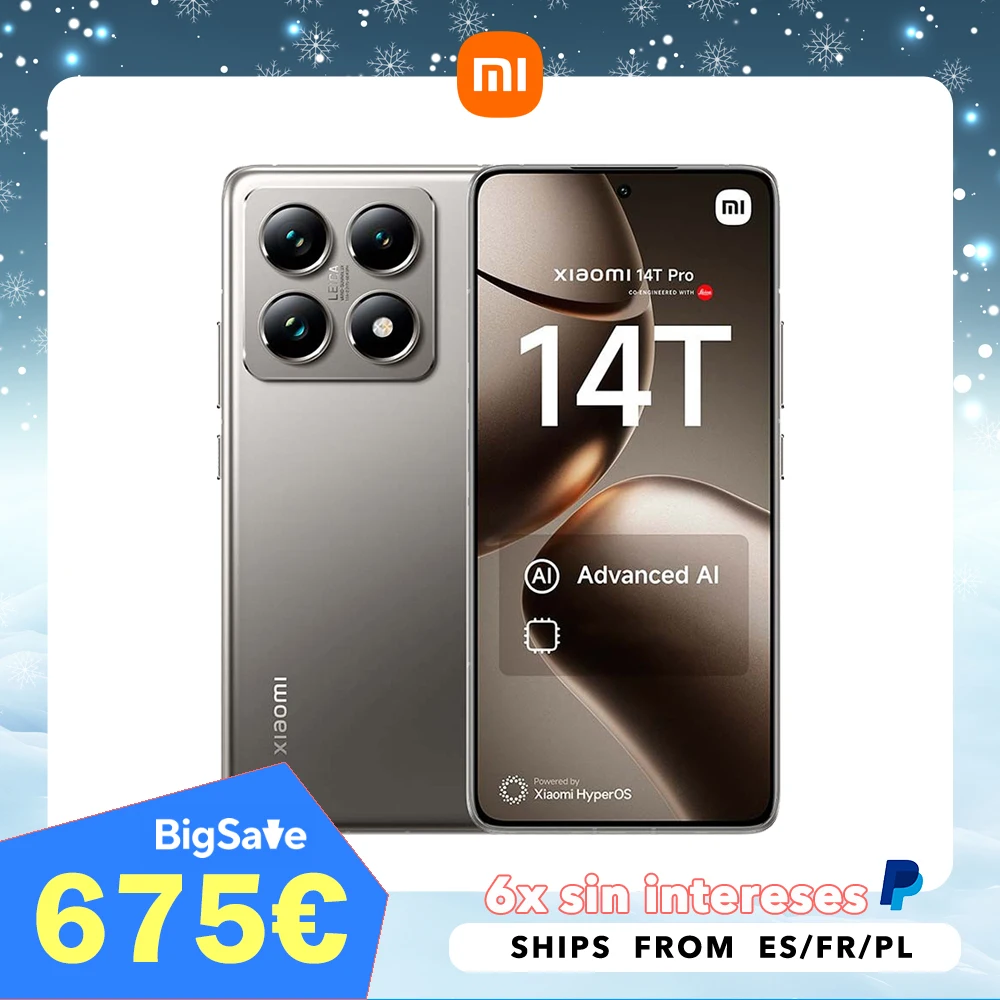 Xiaomi-Téléphone portable 14T Pro 5G, 12 Go, 256 Go, 12 Go, 512 Go, 16 Go, 1 To, Noir, Gris, Bleu