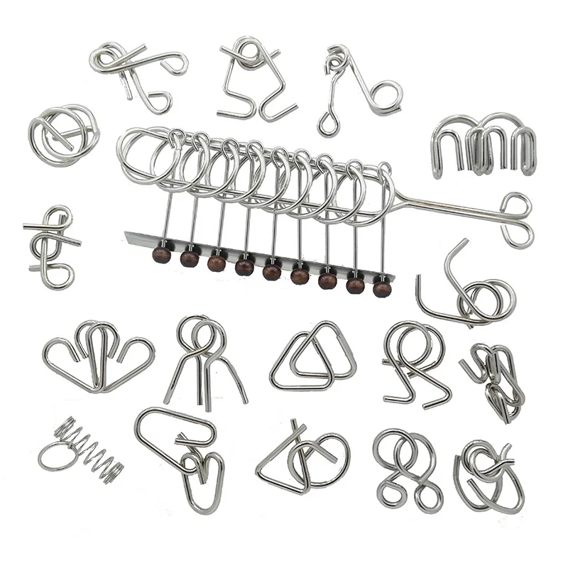 

Nine-link educational toys, intelligence, Guochao buckle 24-piece set, Luban lock, Kongming lock, full set of unlocking iron rin