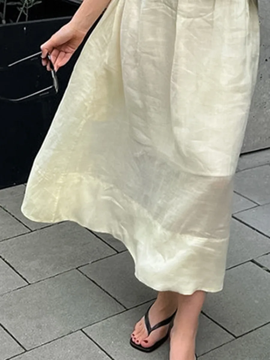 솔리드 심플 우아한 롱 스커트 여성 여름 탄성 허리 a 라인 Faldas Bottom 여성 streetwear 캐주얼 패션 맥시 스커트 New