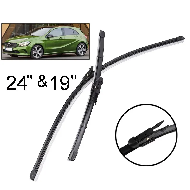 

Wiper LHD Front Wiper Blades For Mercedes A-Class A160 A180 A200 A250 A45 W176 Windshield Windscreen Window Brush 24"19"