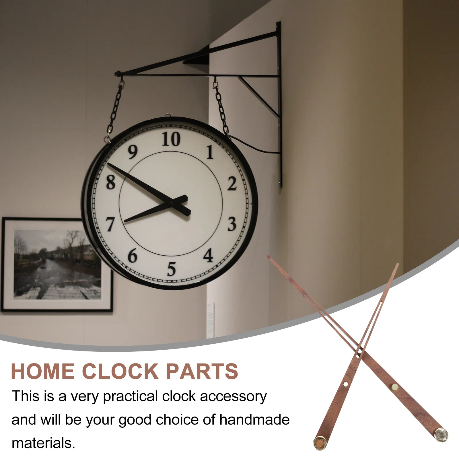 1Set Large Wall Clock Hands Wooden DIY Replacement Kit Premium Crafted Fade Resistant Easy Install Clock Accessories for Home