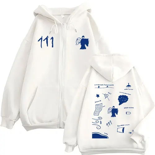 Rapero Milo J 111 álbum Tour cremallera sudaderas con capucha hombres mujeres con cremallera sudaderas de manga larga moda Hip Hop jerseys de gran tamaño abrigos