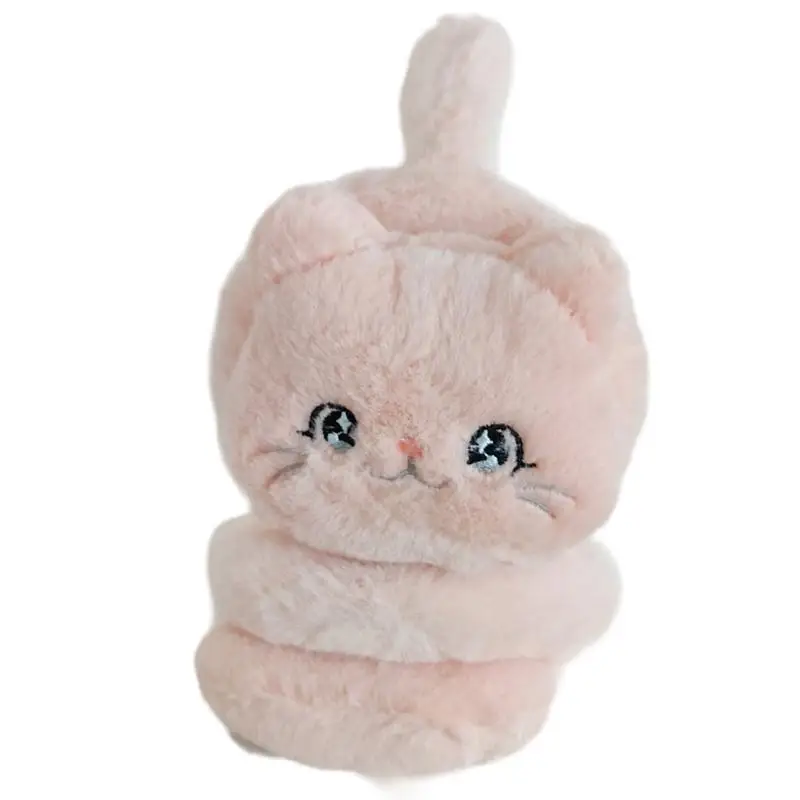 652f-子猫のイヤーマフ、女性と女の子用、柔らかいフリースの裏地、屋外用の調節可能な冬用イヤーカバー