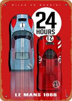 q1,24 Hours Le Mans 1966 Metal Tin Sign  Cars and Racing Vintage Poster Man Cave Decorative